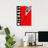 personalisiertes Lacrosse Poster (Heimbüro)