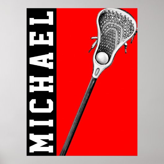personalisiertes Lacrosse Poster (Vorne)