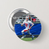 Personalisiertes Lacrosse Sport Foto Button (Vorne & Hinten)