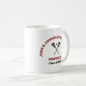 Personalisiertes Lacrosse-Team der Maroon High Sch Kaffeetasse (VorderseiteRechts)