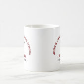 Personalisiertes Lacrosse-Team der Maroon High Sch Kaffeetasse (Mittel)