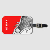 Personalisiertes Lacrosse Team Red Gepäckanhänger (Vorderseite (Horizontal))