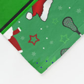 Personalisiertes Lacrosse Weihnachtsmuster Fleecedecke (Ecke)
