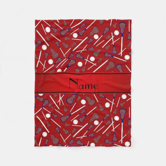 Personalisiertes Lacrossemuster Fleecedecke (Vorderseite)