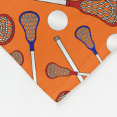 Personalisiertes Lacrossemuster Fleecedecke (Ecke)