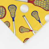 Personalisiertes Lacrossemuster Fleecedecke (Ecke)
