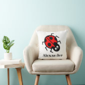 Personalisiertes Ladybird Pattern Cushion Kissen (Stuhl )