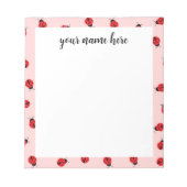 Personalisiertes Ladybug Notepad Notizblock (Vorderseite)