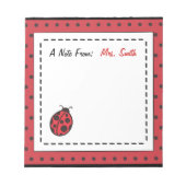 Personalisiertes Ladybug Notepad Notizblock (Vorderseite)