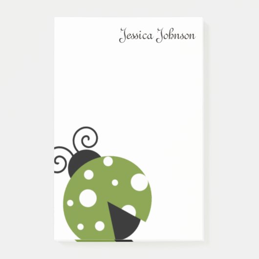 Personalisiertes Ladybug-Notizblock Post-it Klebezettel (Vorderseite)