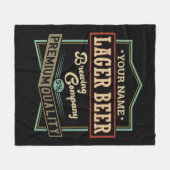 Personalisiertes Lager Bierbrauer Co Label Bar Pub Fleecedecke (Vorderseite (Horizontal))