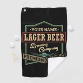 Personalisiertes Lager Bierbrauer Co Label Bar Pub Golfhandtuch (Insitu)