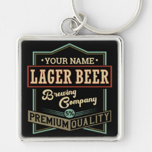 Personalisiertes Lager Bierbrauer Co Label Bar Pub Schlüsselanhänger