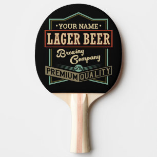 Personalisiertes Lager Bierbrauer Co Label Bar Pub Tischtennis Schläger