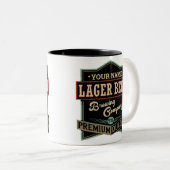 Personalisiertes Lager Bierbrauer Co Label Bar Pub Zweifarbige Tasse (VorderseiteRechts)