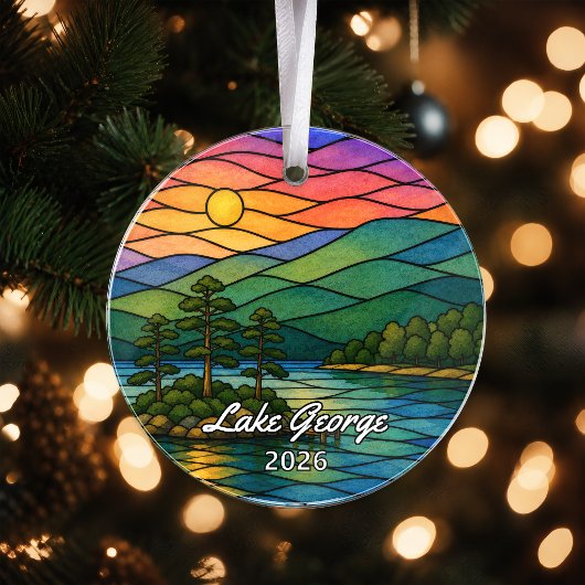 Personalisiertes Lake George-Acrylabzeichen, Benut Ornament