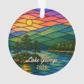 Personalisiertes Lake George-Acrylabzeichen, Benut Ornament (Rückseite)