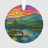 Personalisiertes Lake George-Acrylabzeichen, Benut Ornament (Vorderseite)