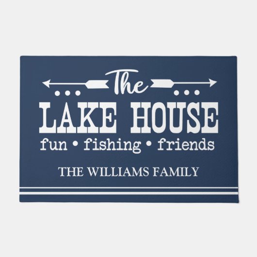 Personalisiertes Lake House Fußmatte (Vorderseite)