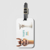 Personalisiertes Lama mit Name Gepäckanhänger (Vorderseite Vertikal)