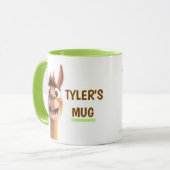 Personalisiertes Lama mit Name Tasse (Vorderseite Links)