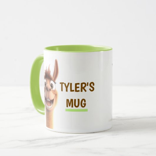 Personalisiertes Lama mit Name Tasse (Vorderseite Links)