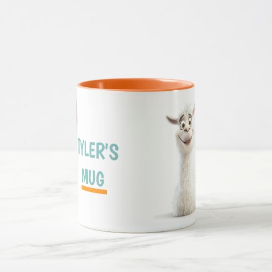 Personalisiertes Lama mit Name Tasse (Zentrum)