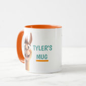 Personalisiertes Lama mit Name Tasse (Vorderseite Links)