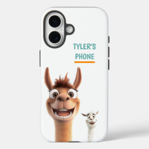 Personalisiertes Lama mit Namen iPhone 16 Hülle