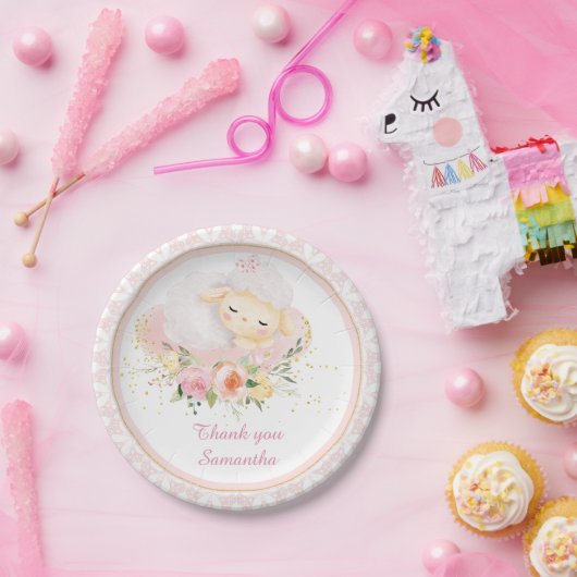 Personalisiertes Lamm Pappteller (Party)