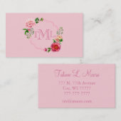 Personalisiertes Land Chic Blumenanruf/ Visitenkarte (Vorne/Hinten)