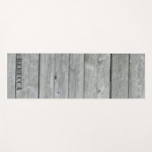 Personalisiertes Land Rustikale Holzstämme Yoga Ma Yogamatte (Vorderseite (Horizontal))