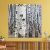 Personalisiertes Land Rustikale Namen im Herzen Leinwanddruck (Insitu (Wohnzimmer))