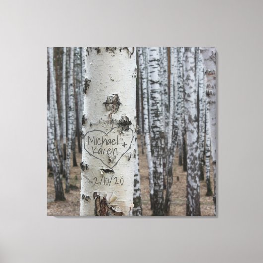 Personalisiertes Land Rustikale Namen im Herzen Leinwanddruck (Vorderseite)