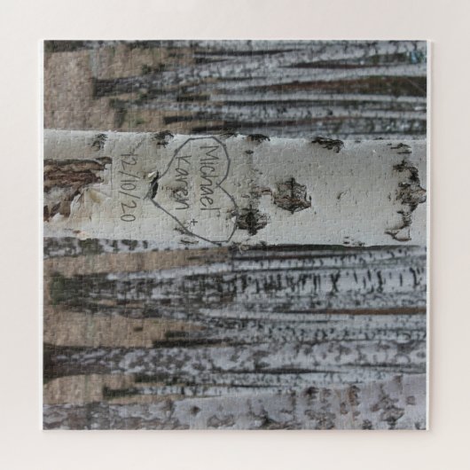 Personalisiertes Land Rustikale Namen im Herzen Puzzle (Horizontal)