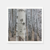 Personalisiertes Land Rustikale Namen im Herzen Serviette (Vorderseite)