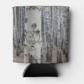 Personalisiertes Land Rustikales Herz Dosenkühler (Vorderseite)