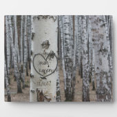 Personalisiertes Land Rustikales Herz Fotoplatte (Vorderseite)