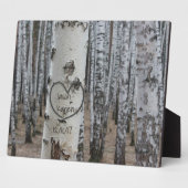 Personalisiertes Land Rustikales Herz Fotoplatte (Seite)