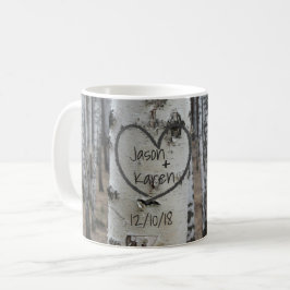 Personalisiertes Land Rustikales Herz Kaffeetasse