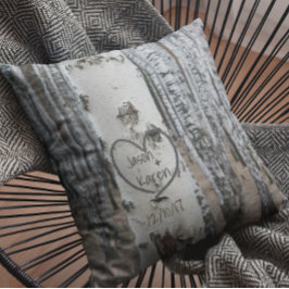 Personalisiertes Land Rustikales Herz Kissen