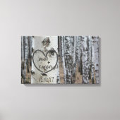 Personalisiertes Land Rustikales Herz Leinwanddruck (Vorderseite)