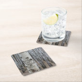 Personalisiertes Land Rustikales Herz Rechteckiger Pappuntersetzer (Vor Ort)