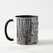 Personalisiertes Land Rustikales Herz Tasse (Links)