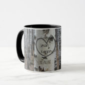 Personalisiertes Land Rustikales Herz Tasse (Vorderseite Links)