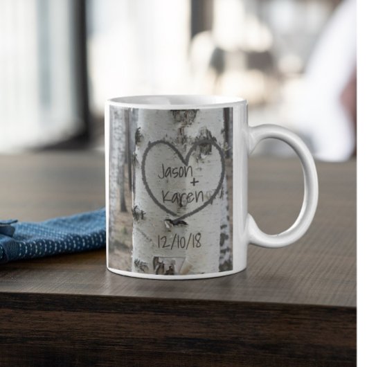 Personalisiertes Land Rustikales Herz Tasse