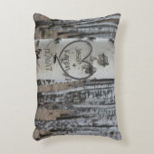 Personalisiertes Land Rustikales Herz Zierkissen (Vorderseite(Vertikal))