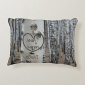Personalisiertes Land Rustikales Herz Zierkissen (Rückseite)