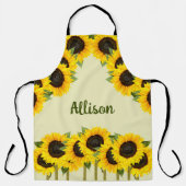 Personalisiertes Land Sonnenblumen Schürze (Vorderseite)