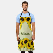 Personalisiertes Land Sonnenblumen Schürze (Getragen)